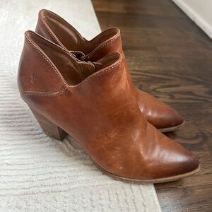 Frye Reed Shooties Brown Leather Ankle Booties 9.5